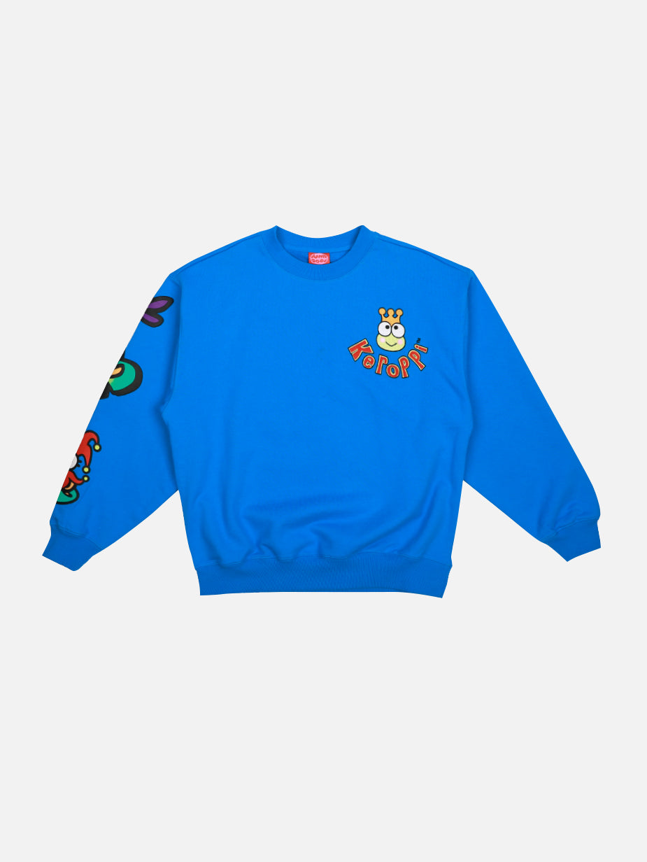 King Keroppi Blue Crew Neck Sweatshirt
