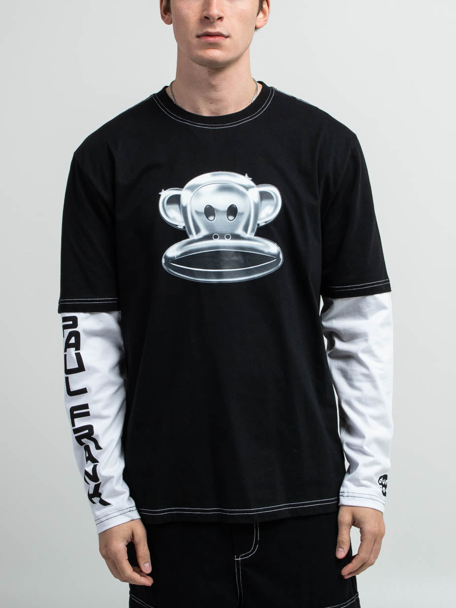 Paul Frank Julius Layered Long Sleeve, Official Apparel & Accessories