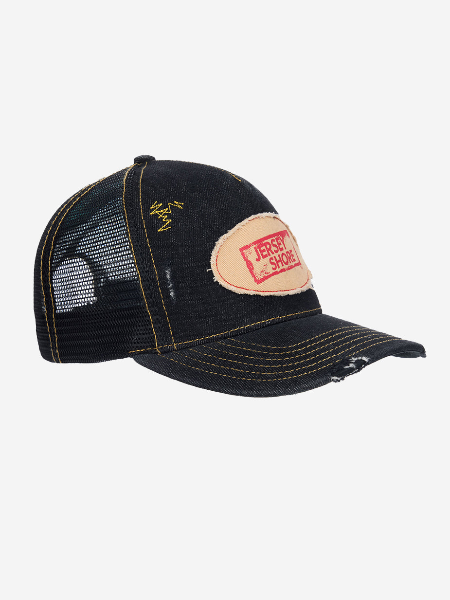 Logo Wash Denim Trucker Hat