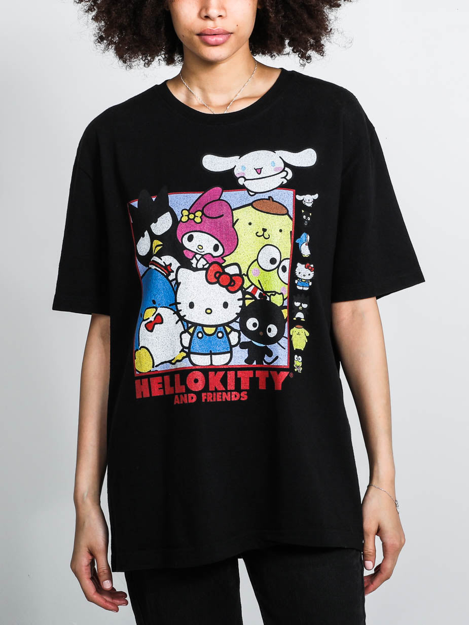 Sanrio Hello Kitty & Friends Black Tee, Official Apparel & Accessories