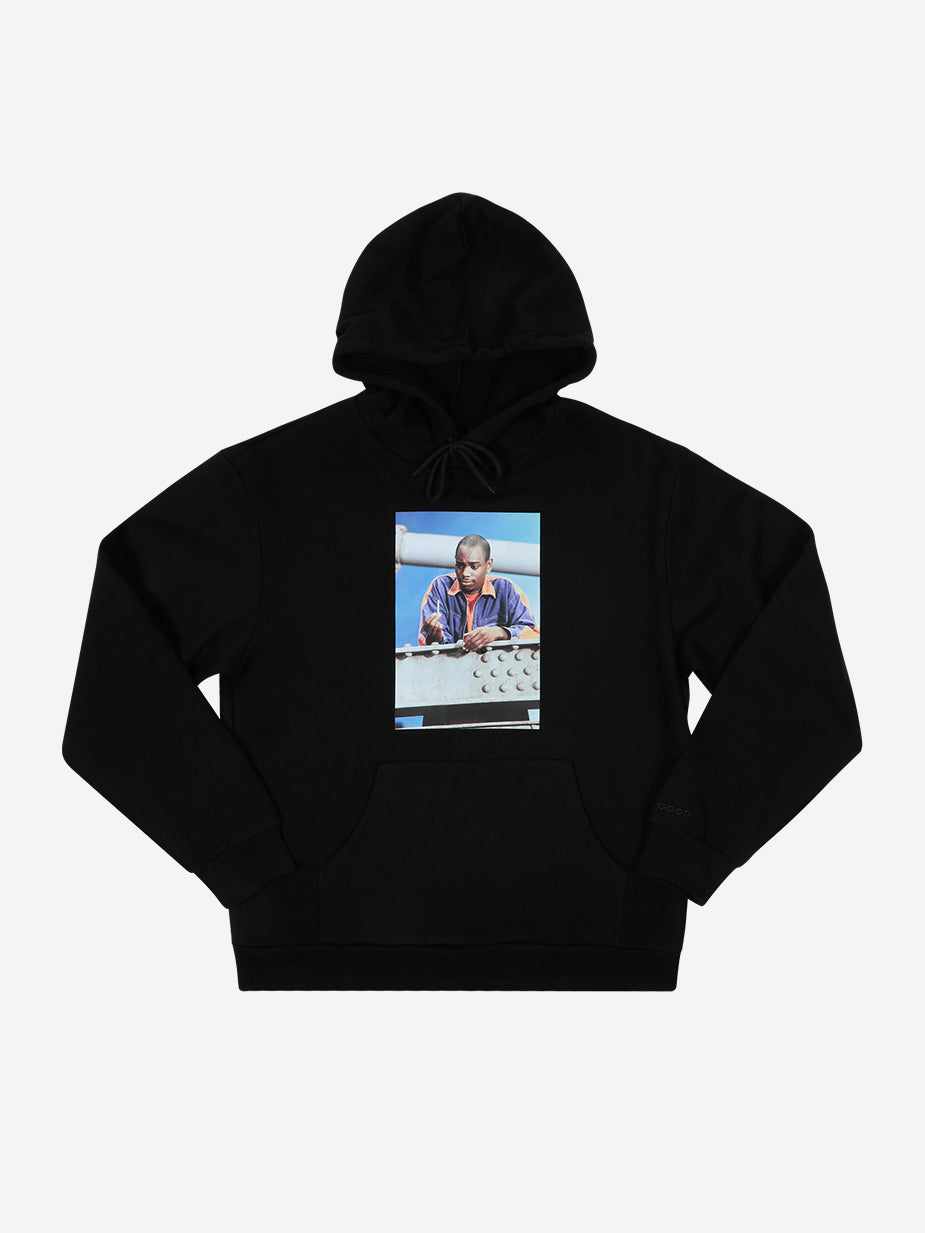 Half blue discount half black hoodie