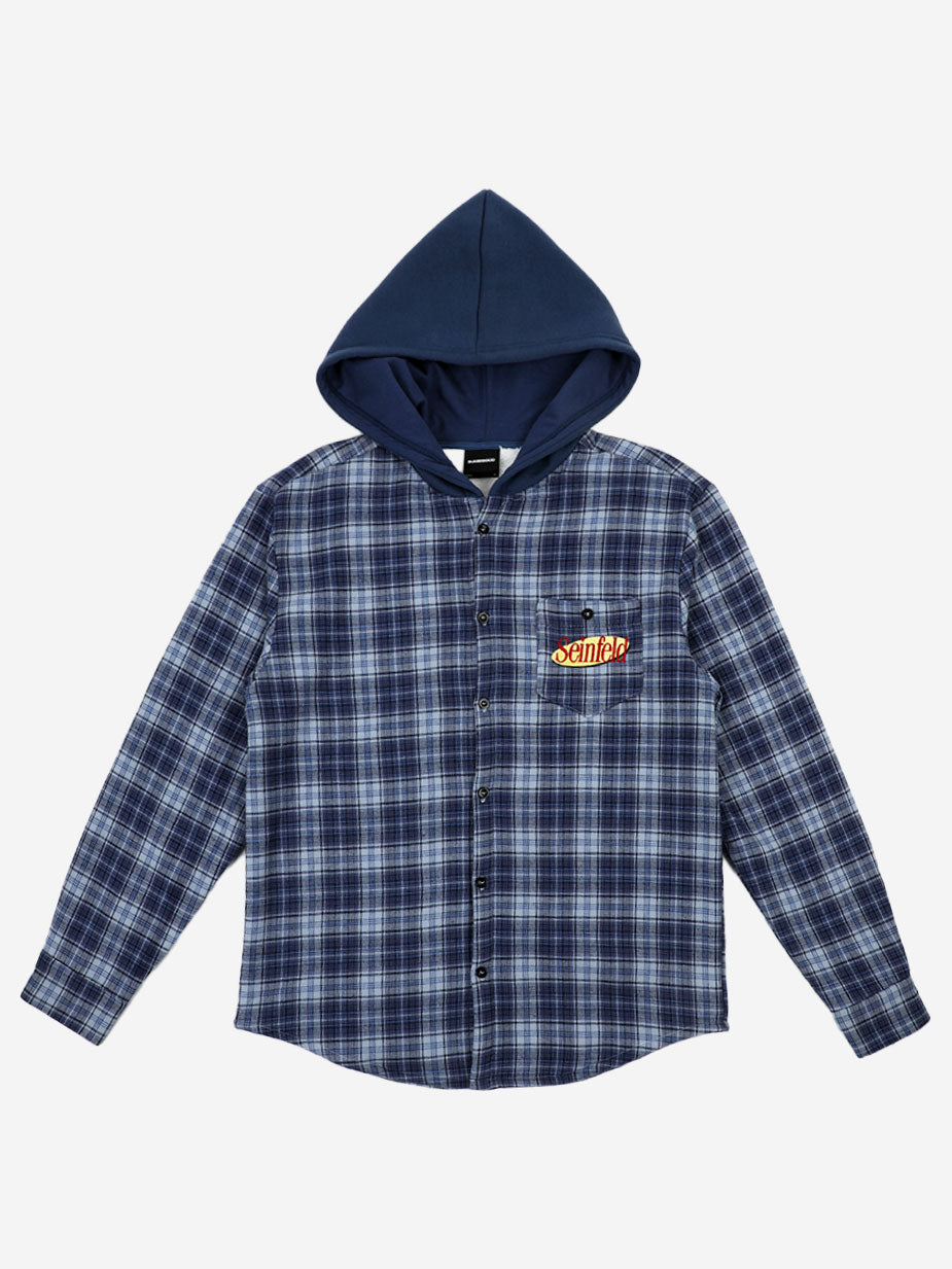 Blue and discount black flannel hoodie