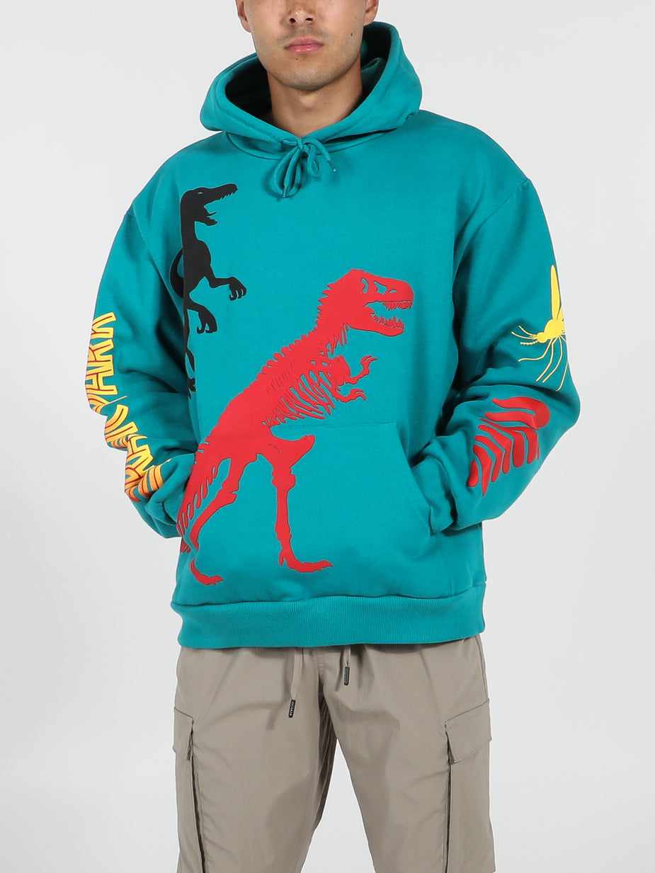 FINAL STOCK* All Over Print Dinosaur Hoodie – CAMP HOWL