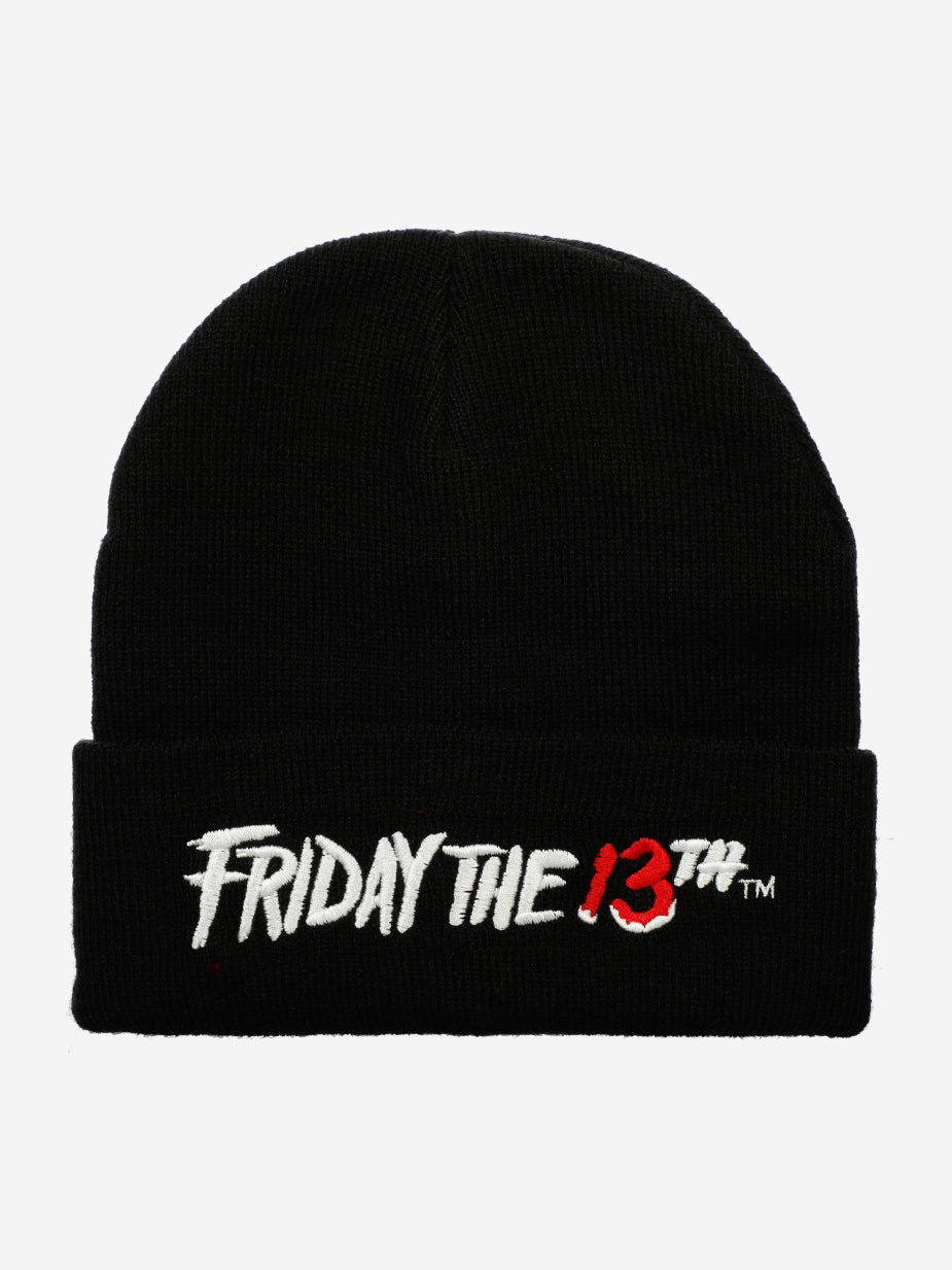 R13 Black Logo Skully Beanie