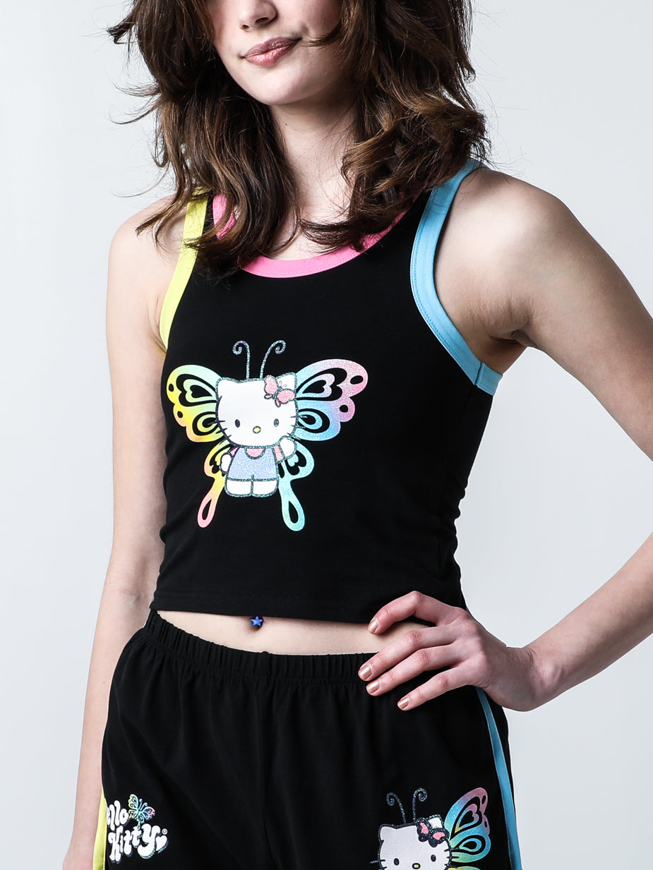 Hello Kitty Butterfly Cropped Tank