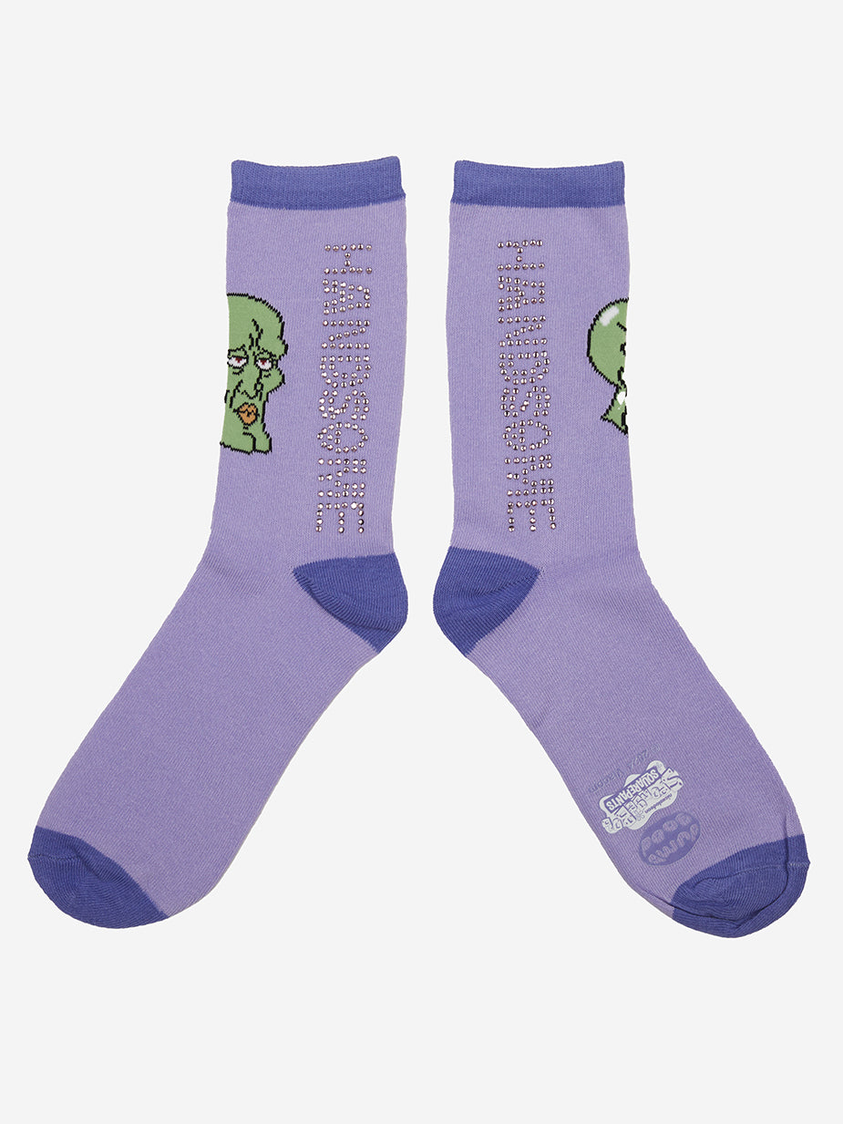 Handsome Squidward Purple Socks