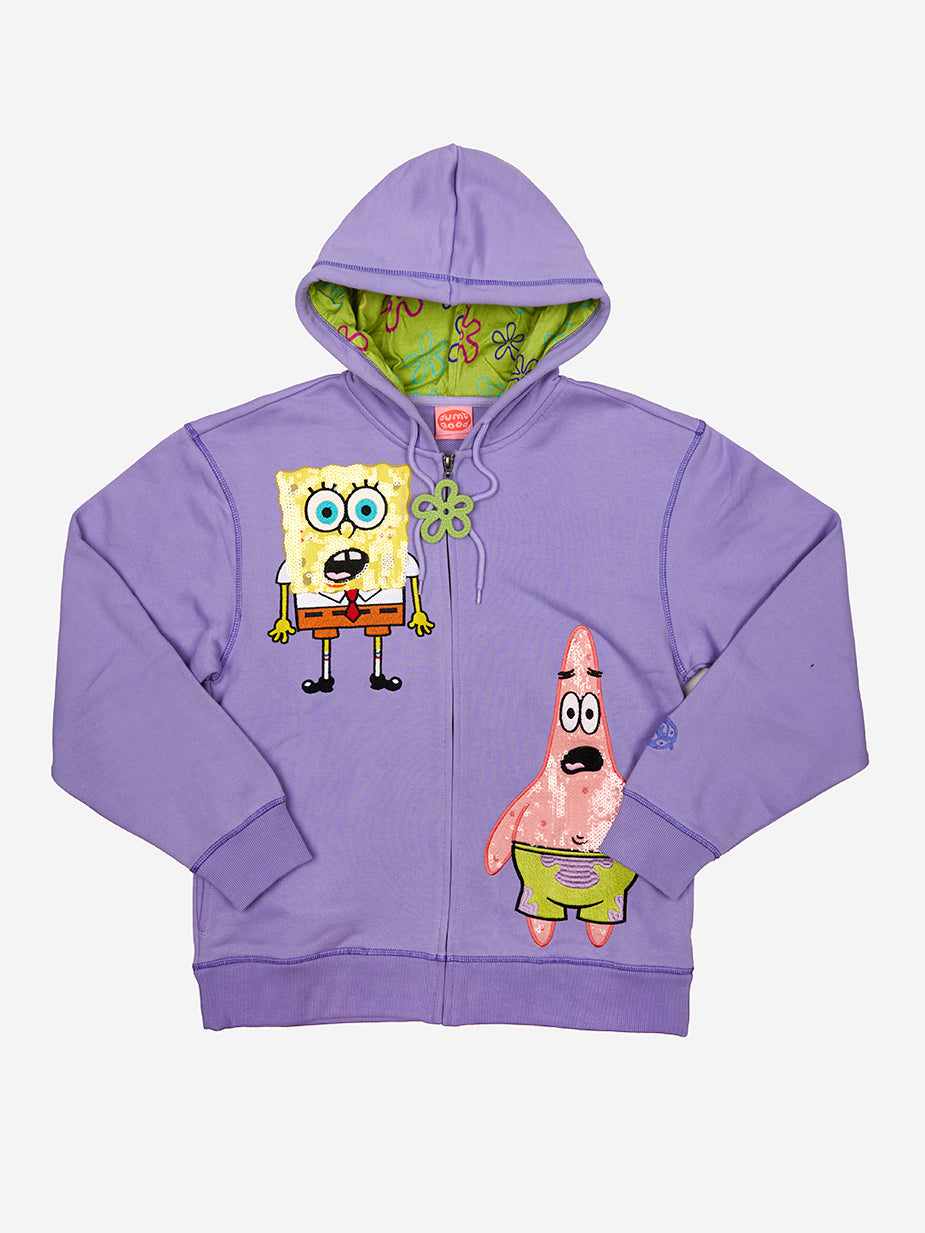 Best Friends Purple Zip-Up Hoodie