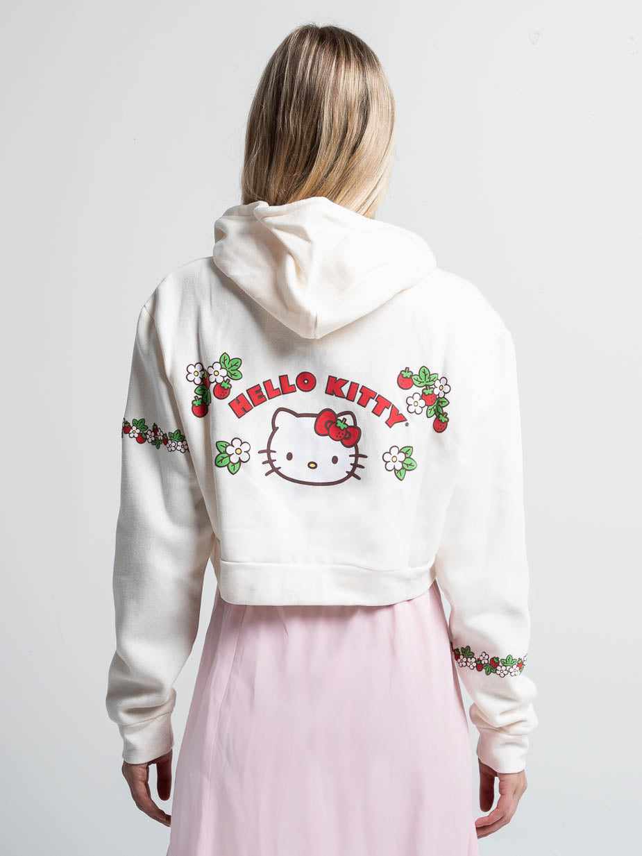 Hello kitty cropped hoodie sale