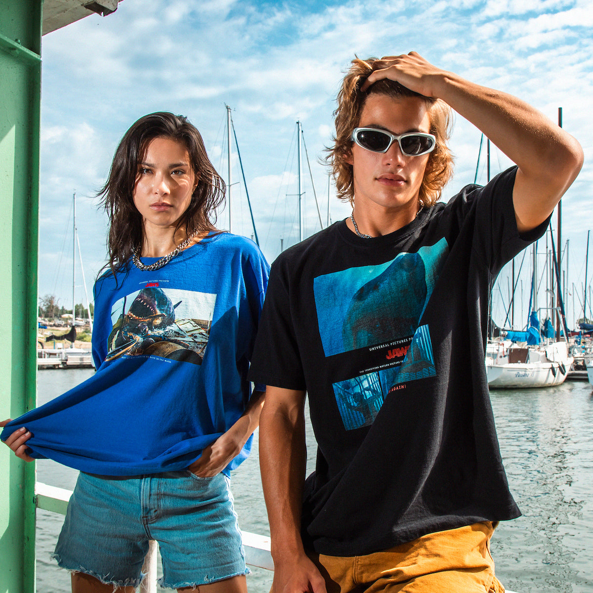 Boat Attack Blue Tee