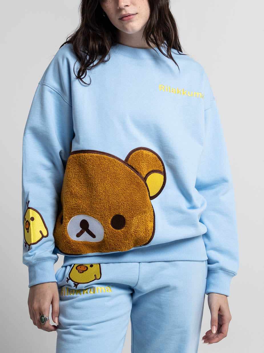 Kiiroitori & Rilakkuma Crew Neck Sweatshirt | Official Apparel