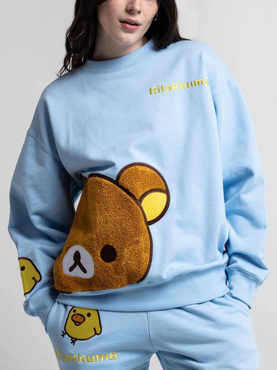 Kiiroitori & Rilakkuma Crew Neck Sweatshirt | Official Apparel