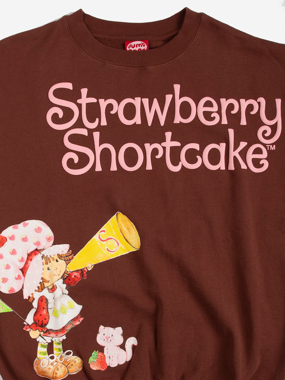 Strawberry Shortcake & Custard Glitter Print Sweatshirt