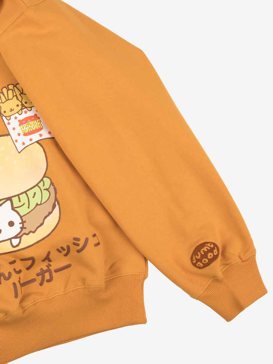 Nyanko Burger Orange Crewneck