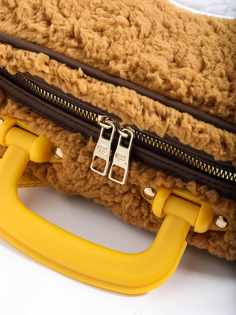 Rilakkuma Mini Sherpa Suitcase Crossbody | Official Apparel & Accessories | Dumbgood