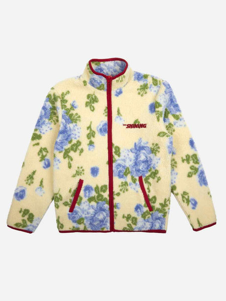 【ROMANTIC CROWN】22FW★ WILD FLOWER FLEECE JACKET Floral Zip Up Fleece Womens Jacket: Unicorn | Title Nine