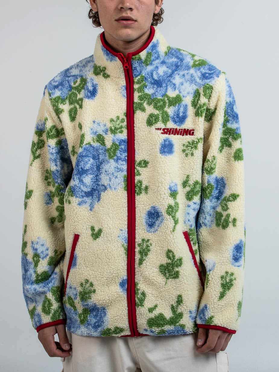 【ROMANTIC CROWN】22FW★ WILD FLOWER FLEECE JACKET Floral Zip Up Fleece Womens Jacket: Unicorn | Title Nine