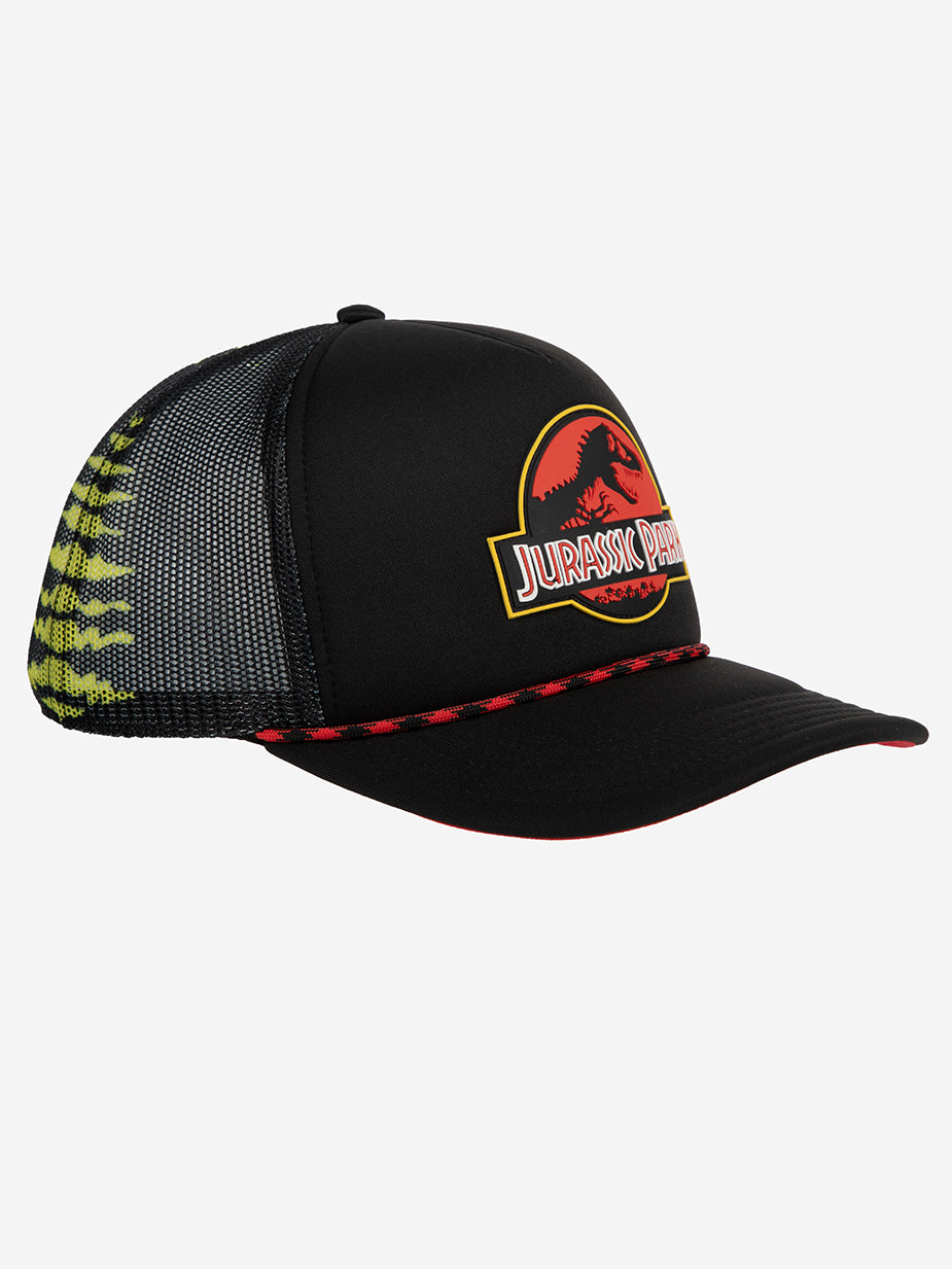Jurassic Park Logo Black Trucker Hat | Official Apparel & Accessories | Dumbgood