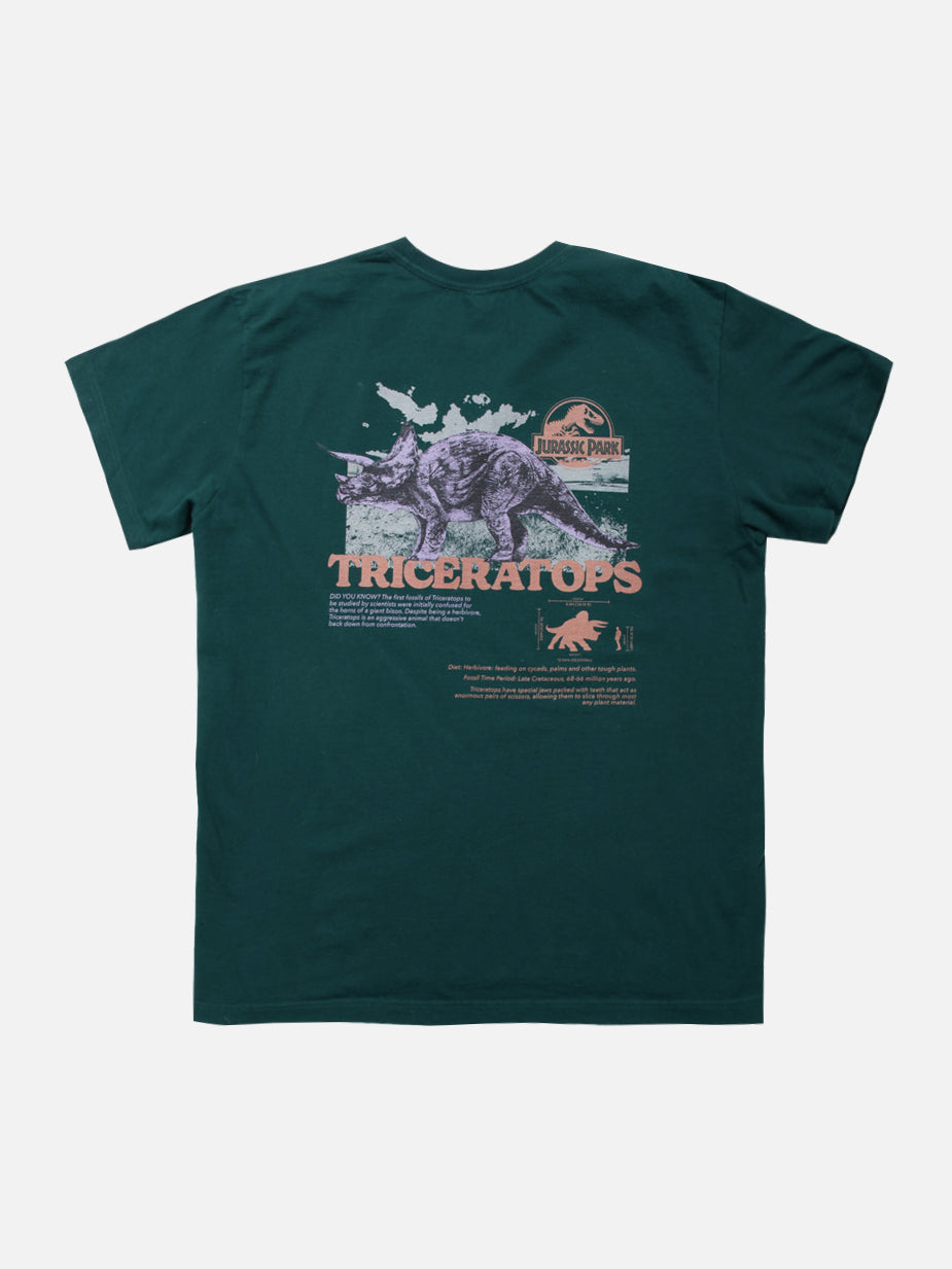 Triceratops Teal Tee