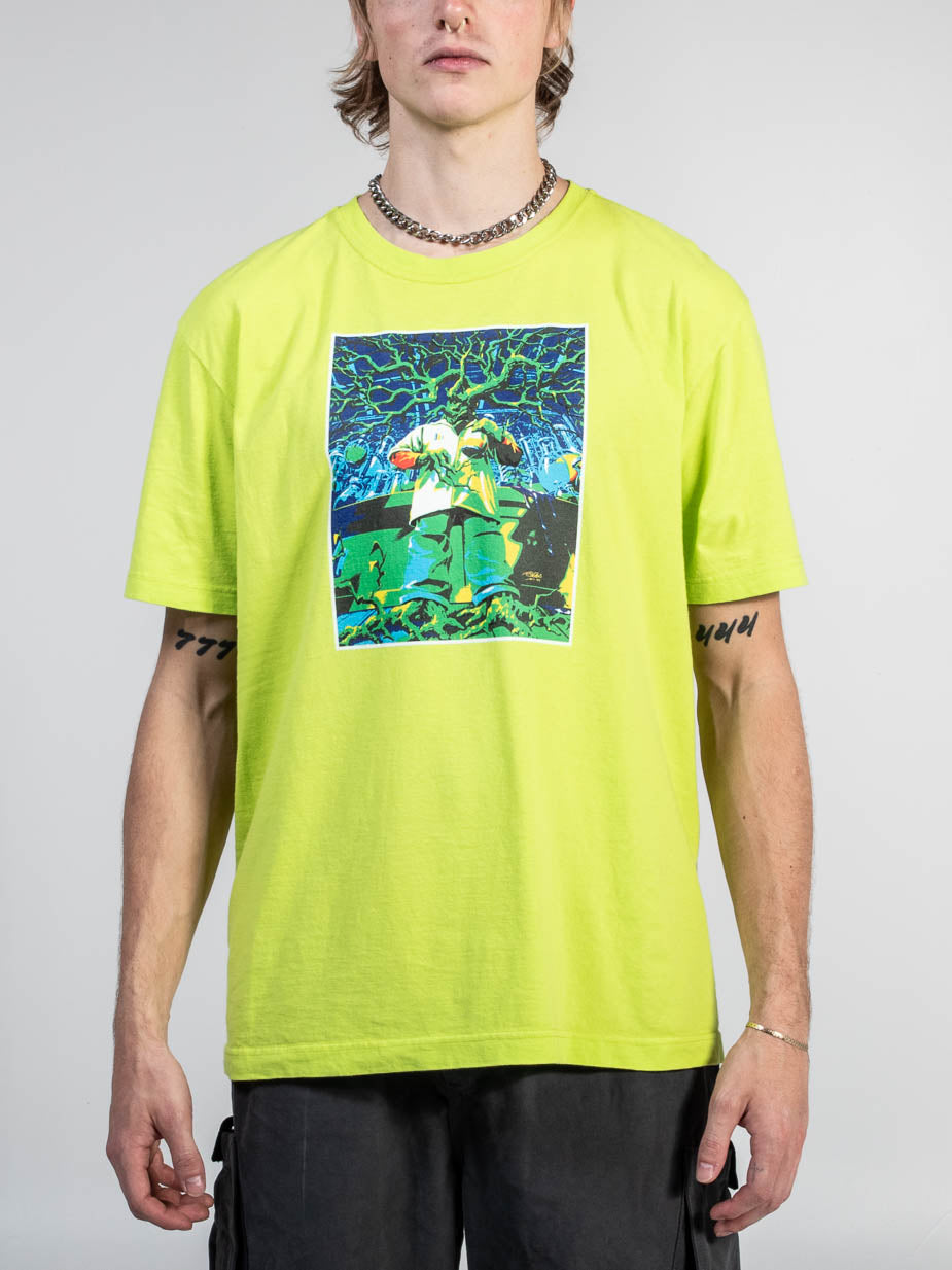 Stay Out Of The Basement Lime Tee