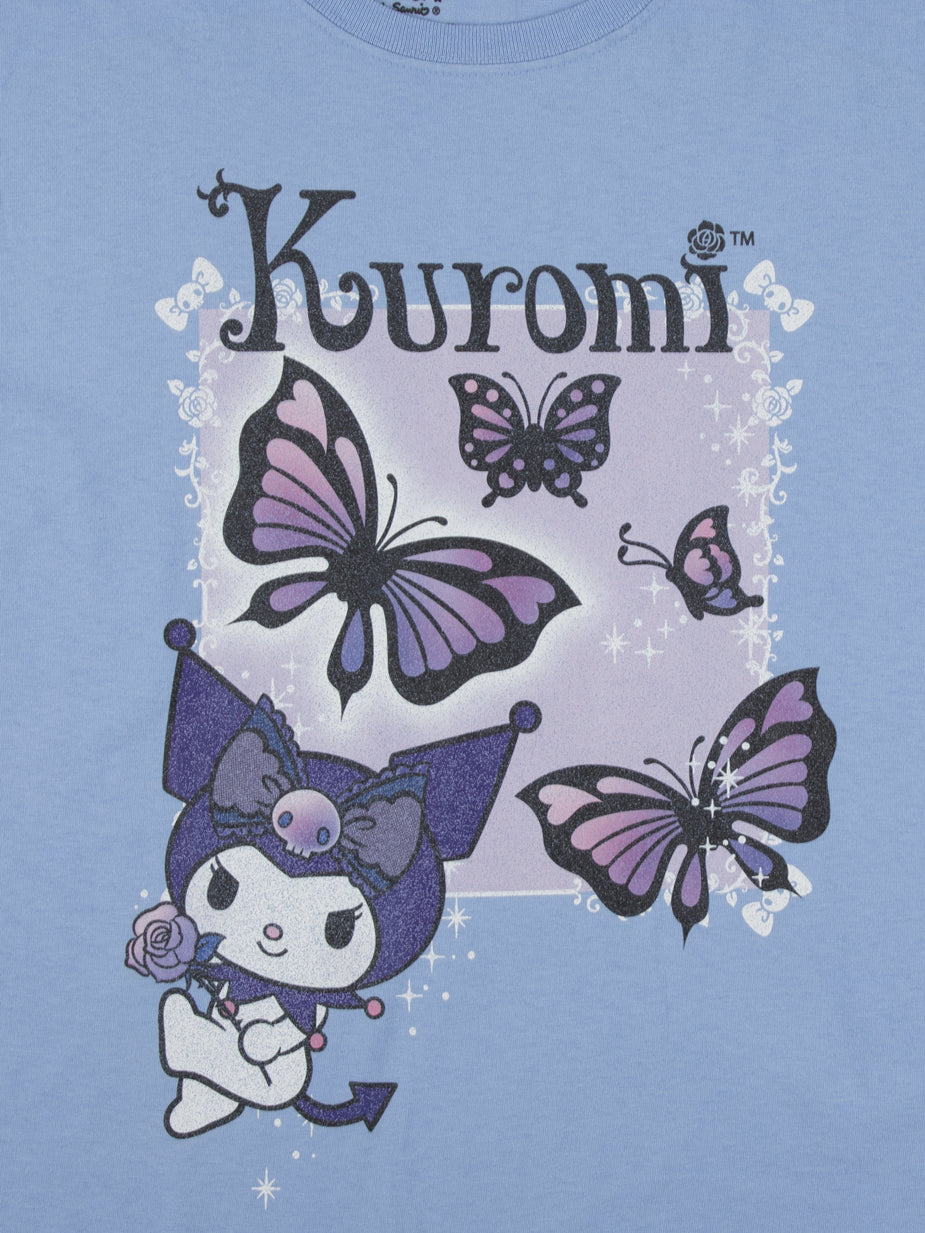 Kuromi Butterfly Lavender Tee