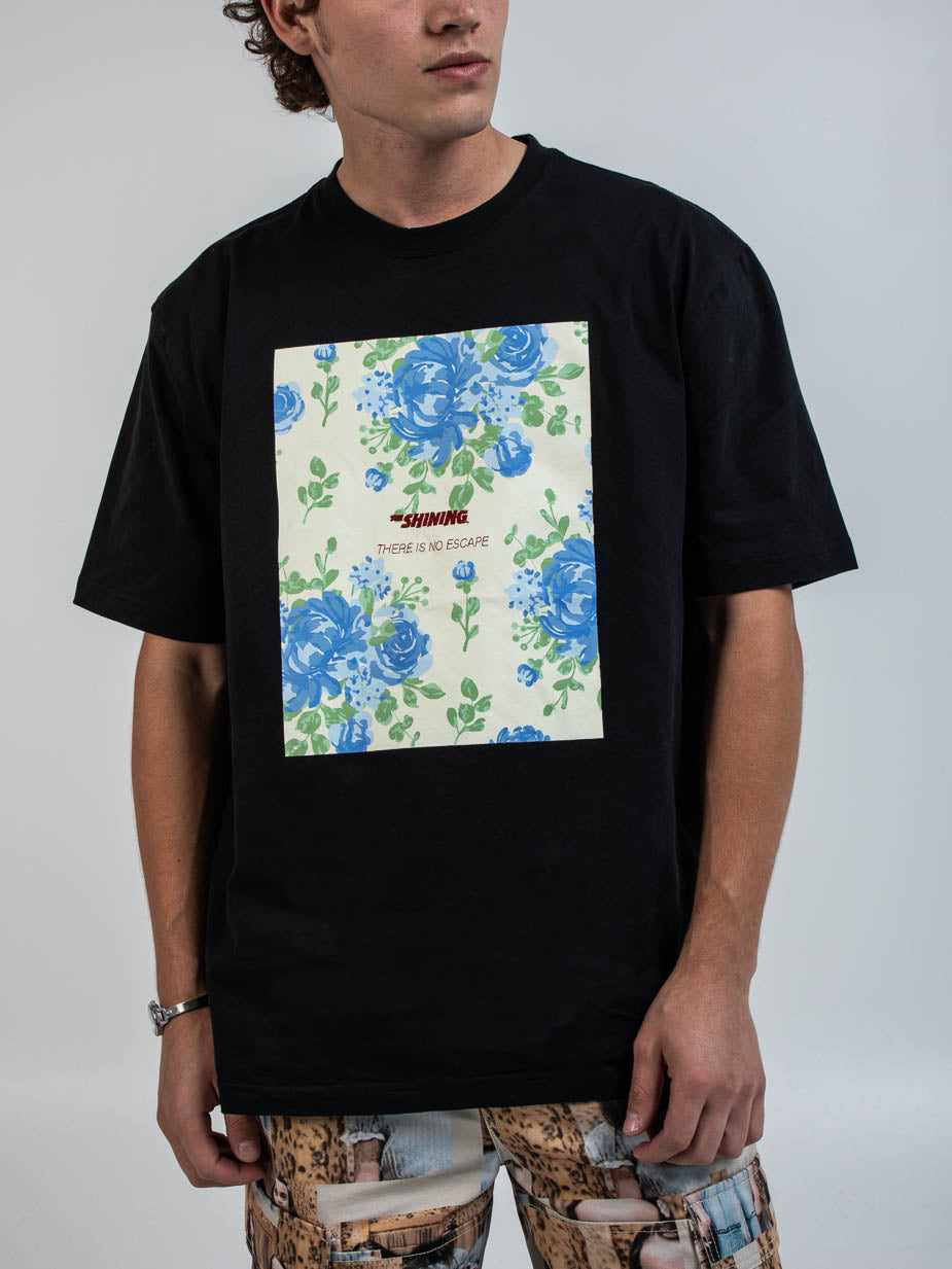 The Shining No Escape Wallpaper Black Tee | Official Apparel