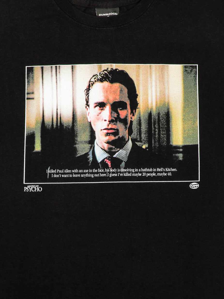 Patrick Bateman Confession Black Tee