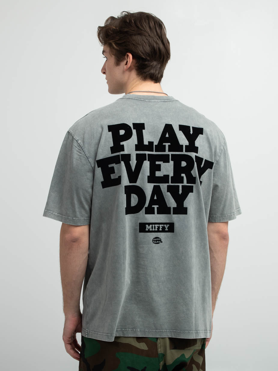 Play Everyday Charcoal Tee