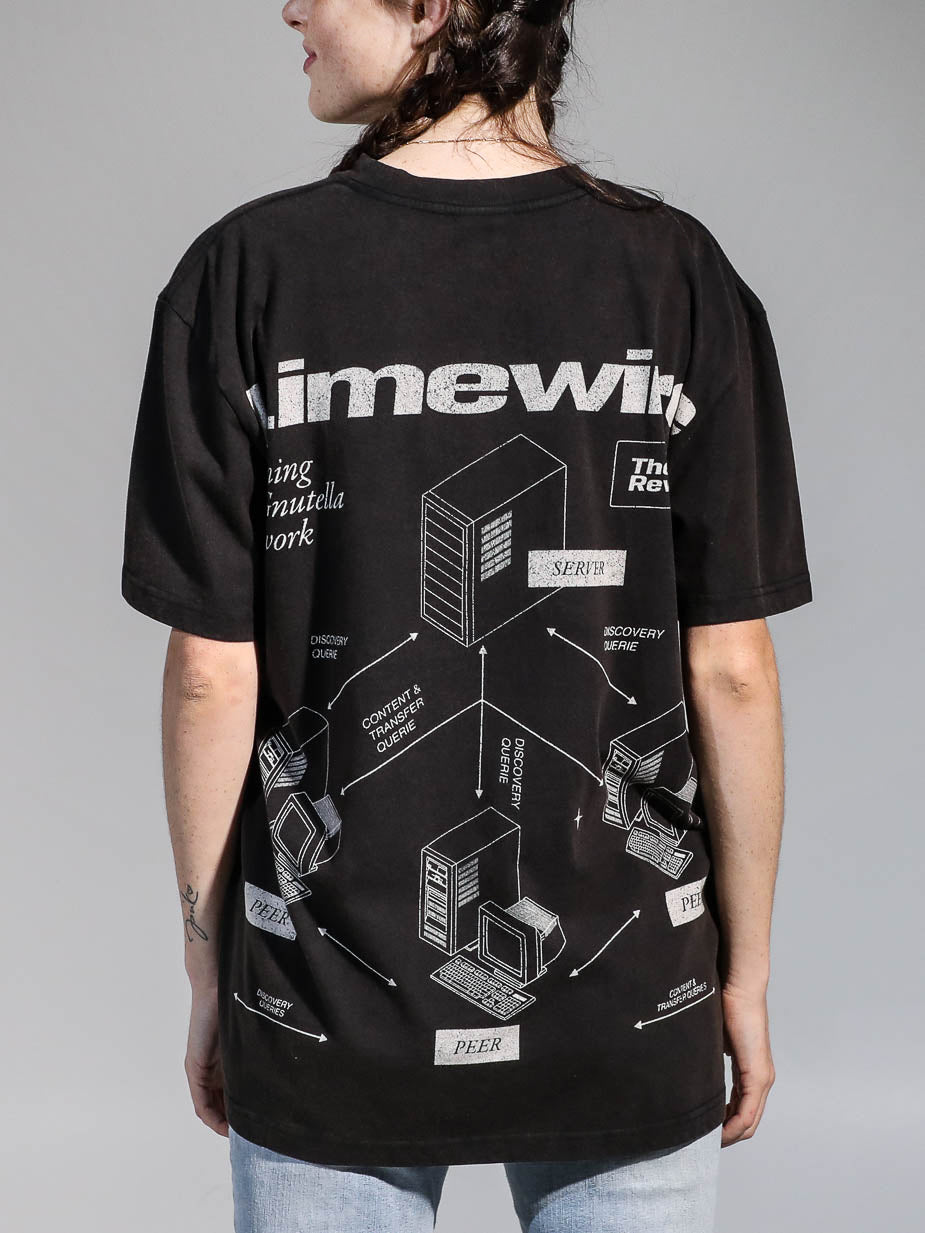 Gnutella Network Charcoal Tee