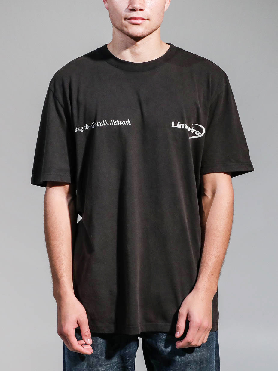 Limewire Gnutella Network Charcoal Tee | Official Apparel