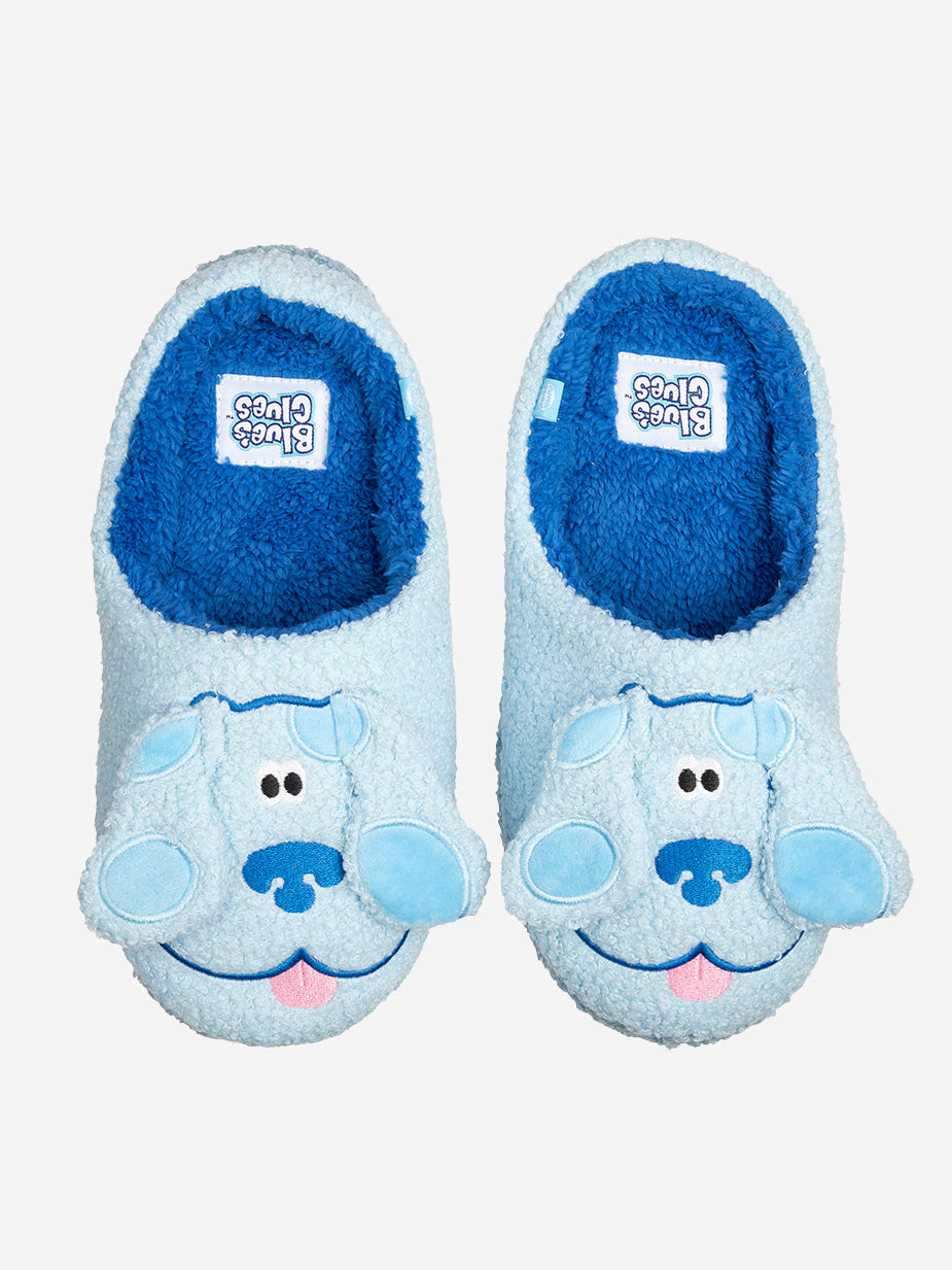 Blue Fuzzy Slippers