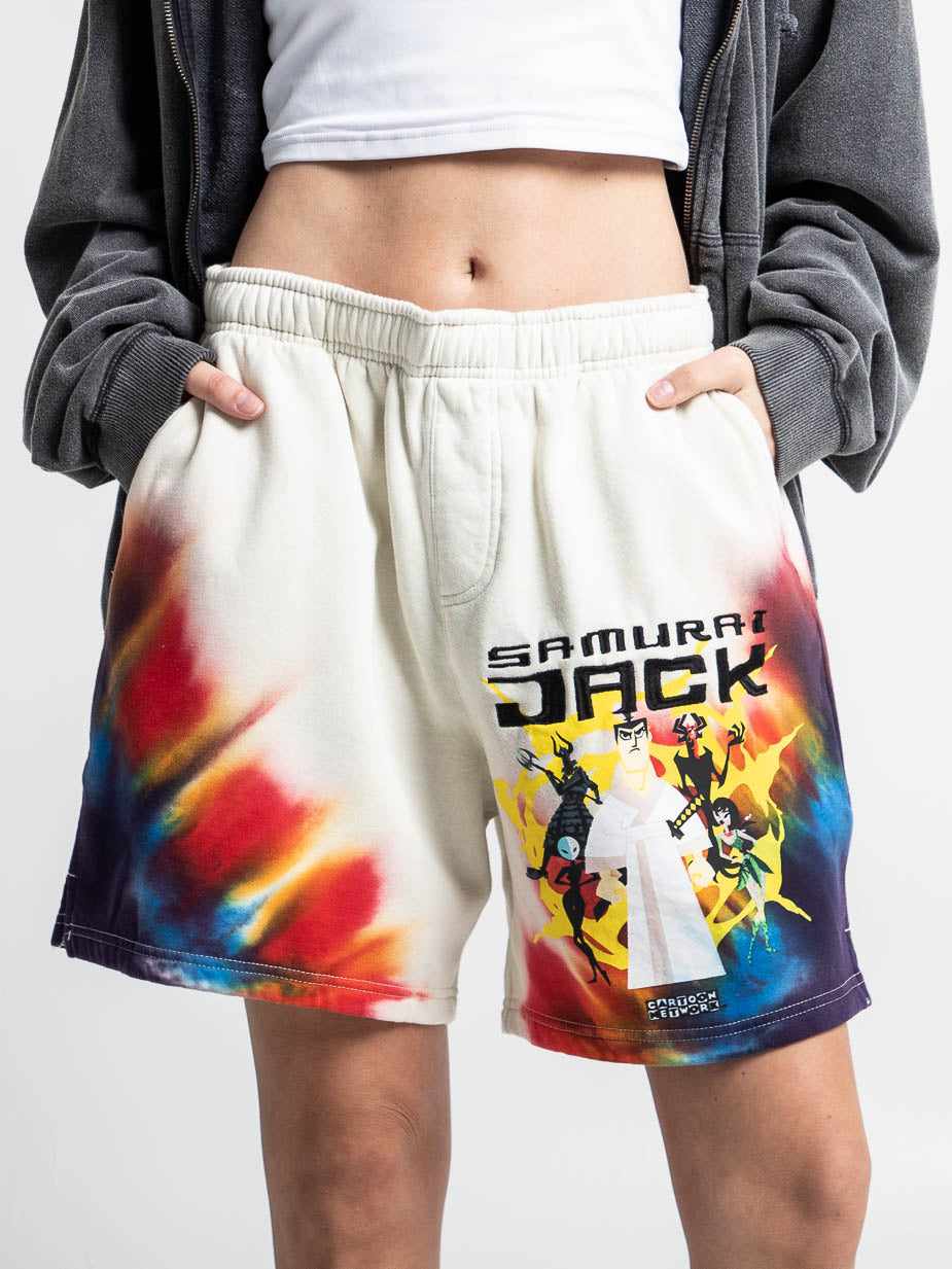 Samurai Jack Group Tie Dye Shorts | Official Apparel & Accessories