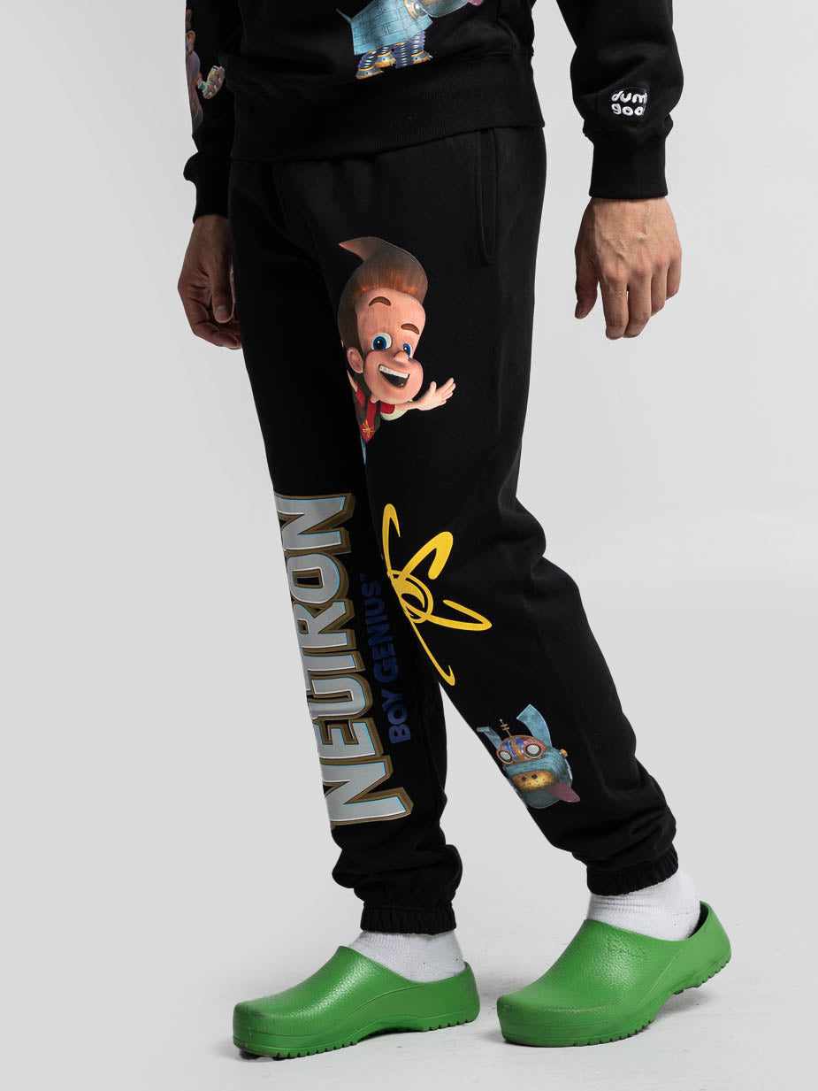 Jimmy Neutron & Goddard Puff Print Sweatpants | Official Apparel 