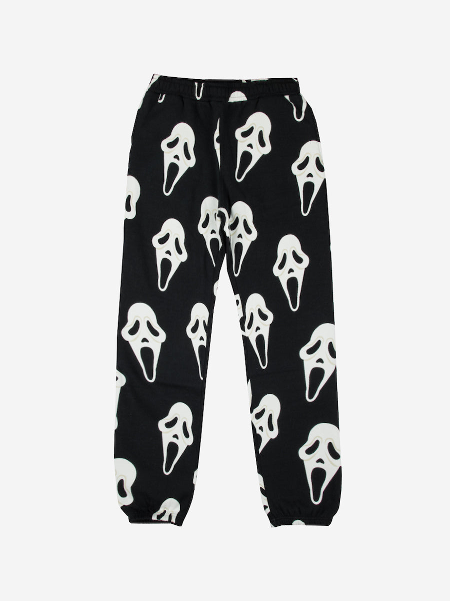Repeat Mask Black Sweatpants