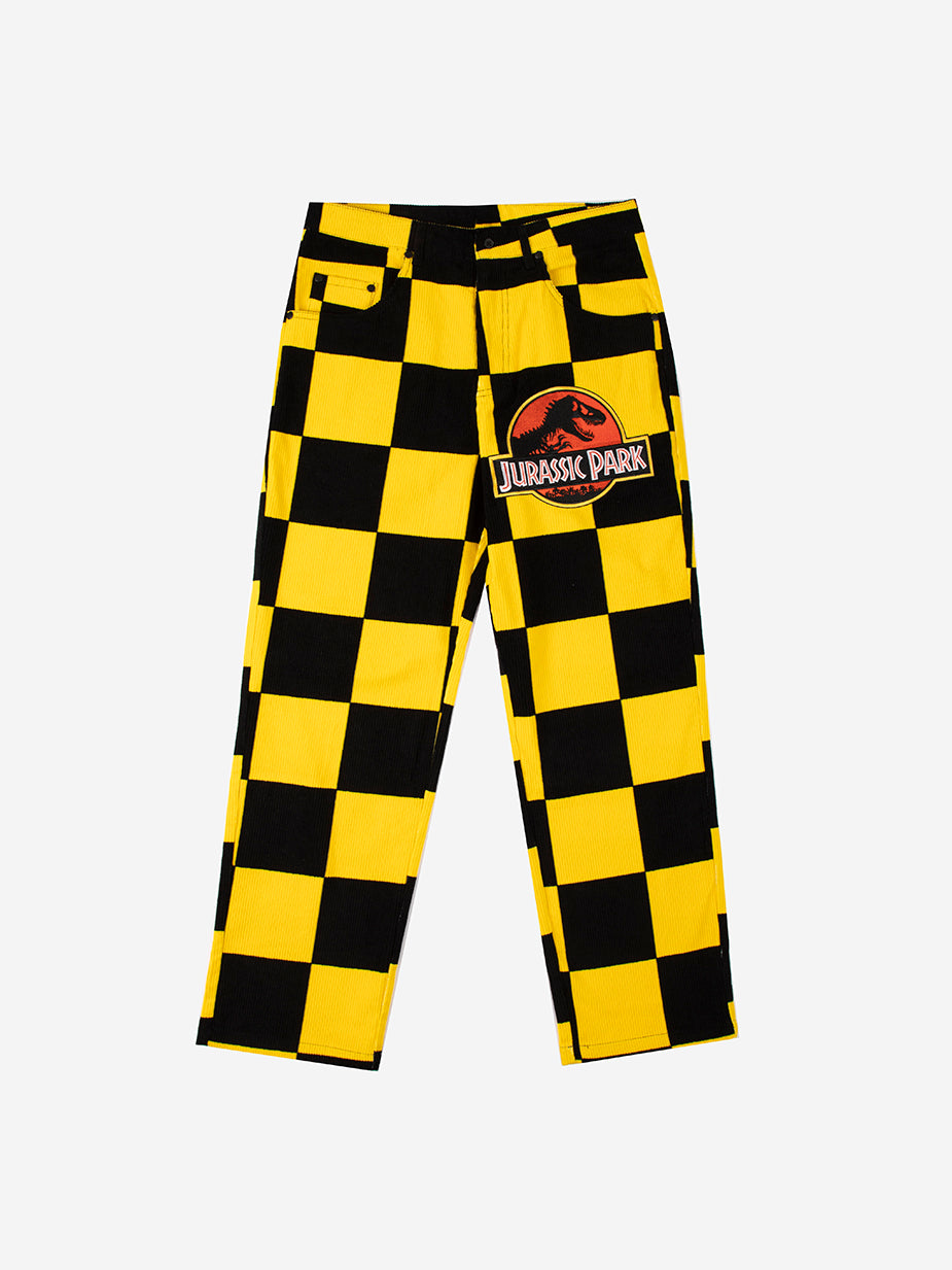 Checkered Yellow Corduroys