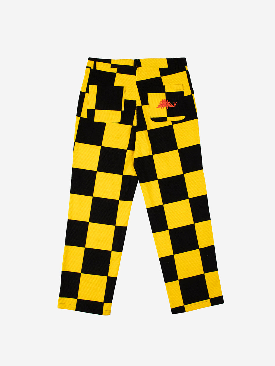 Checkered Yellow Corduroys