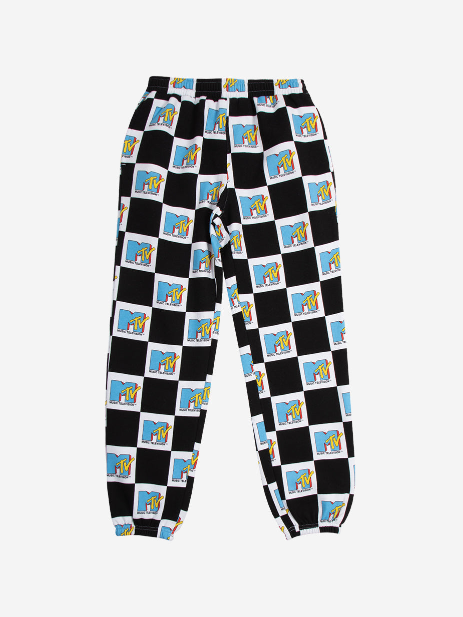 Logo Checkered Sweatpants