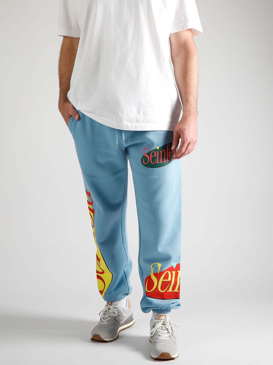 Multi Logo Blue Sweatpants