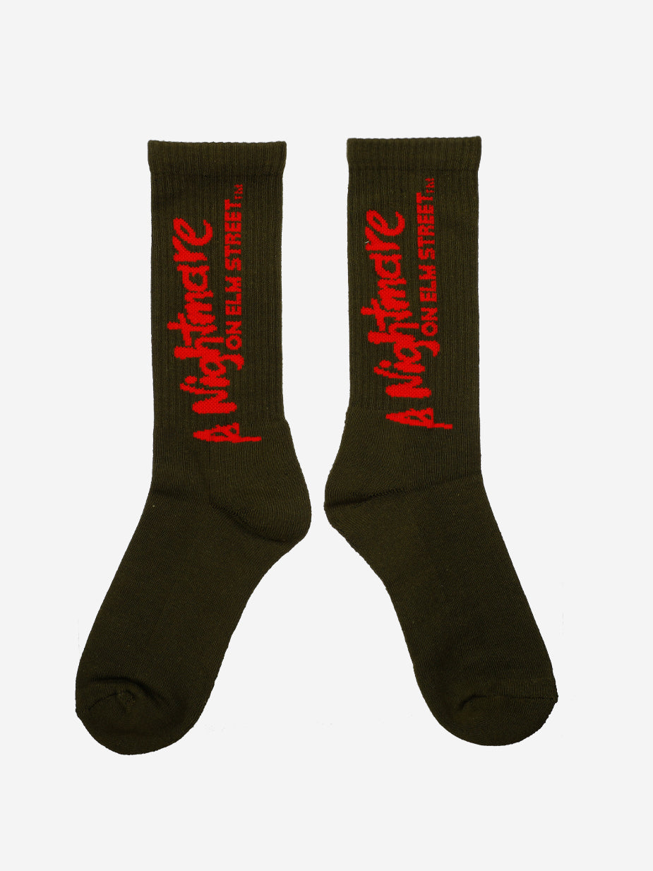 A Nightmare on Elm St Logo Socks