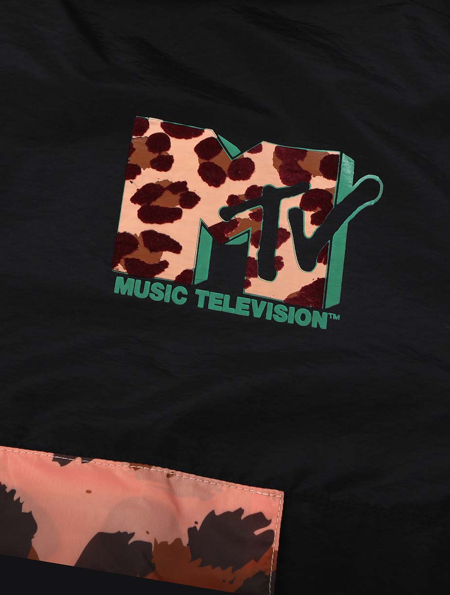 MTV Leopard Print Colorblock Anorak