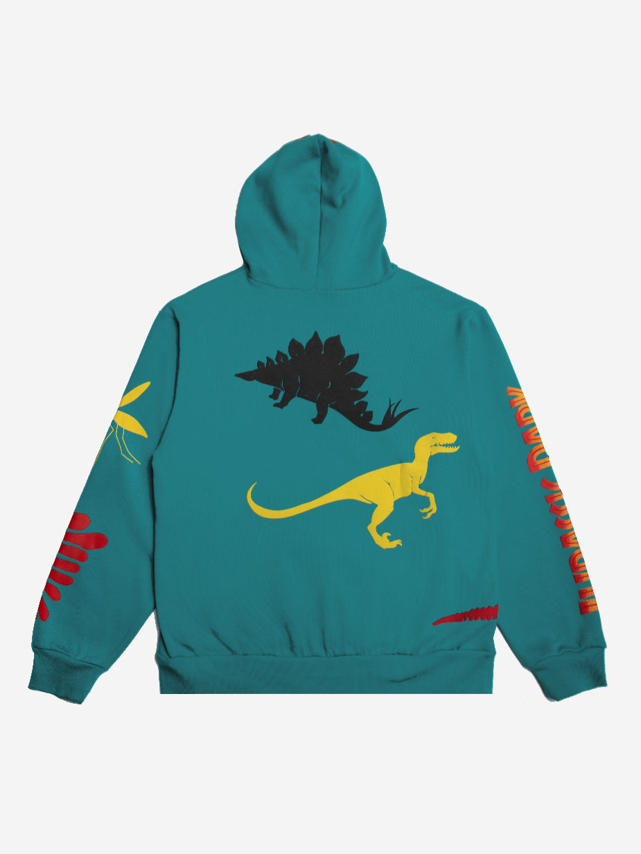 Subliminator Dinosaur Hoodie - Crayon Dinosaurs - Jurassic Apparel Hoodie M