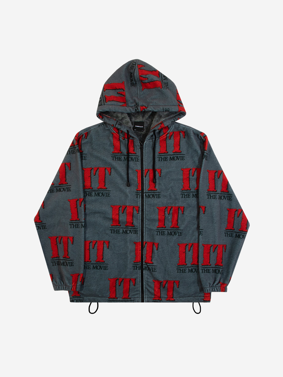 Repeat Logo Zip Up Polar Fleece Hoodie