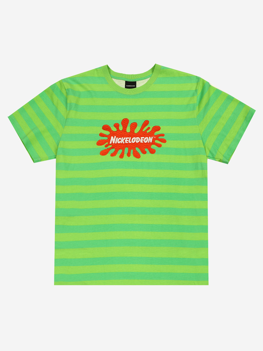 Slime Splat Logo Embroidered Striped Tee