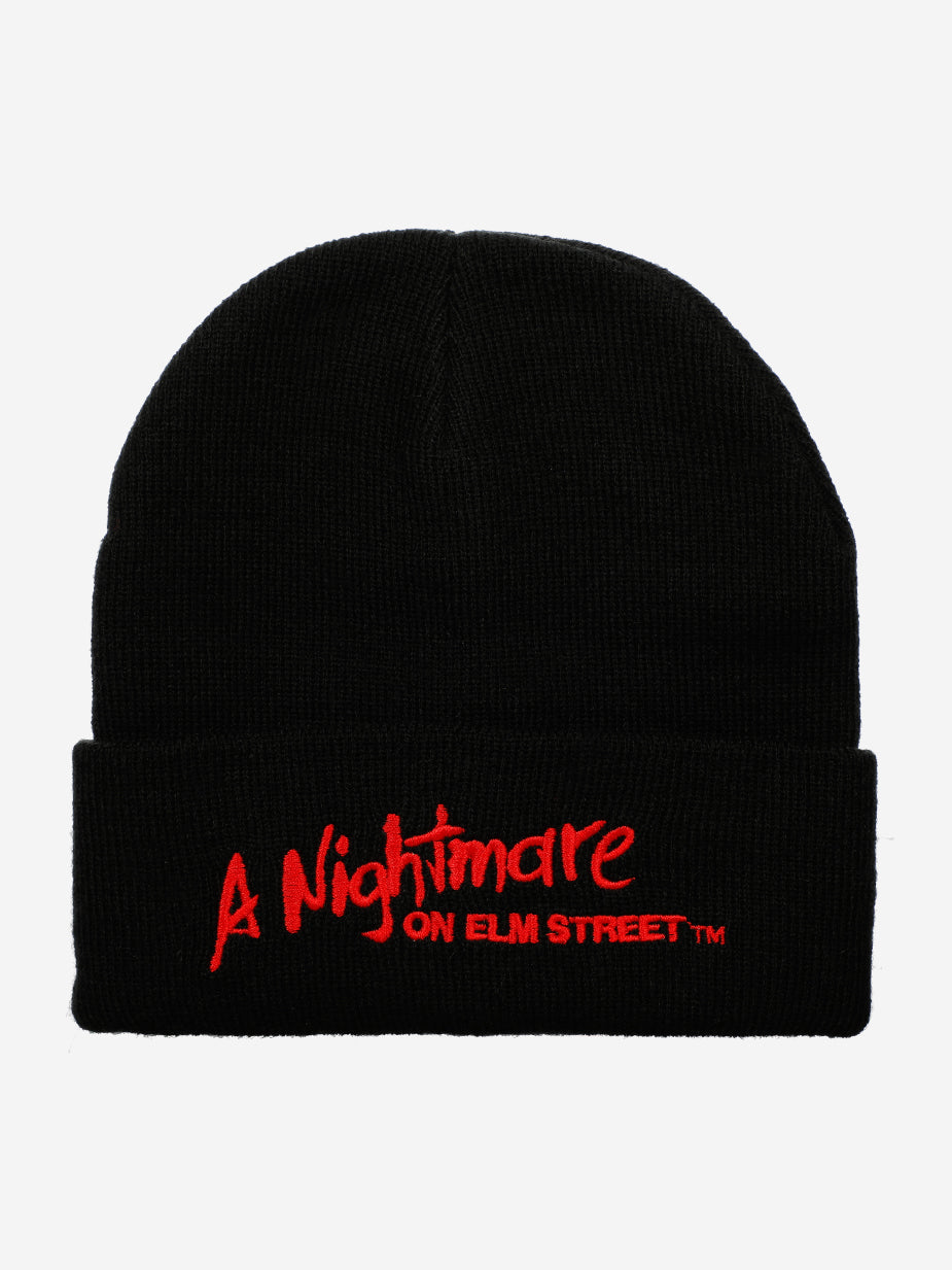A Nightmare on Elm Street Embroidered Logo Black Beanie