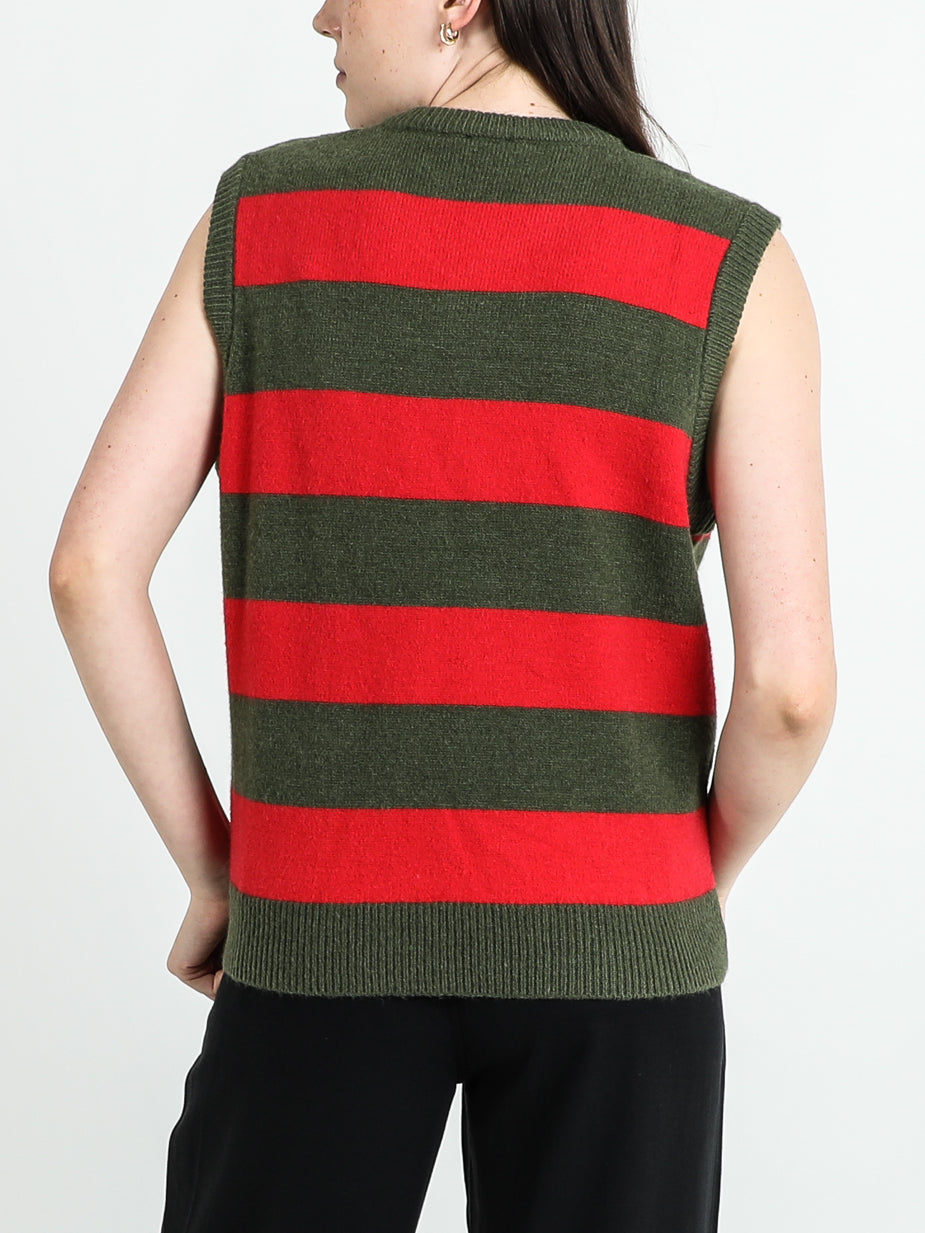 Logo Striped Sweater Vest