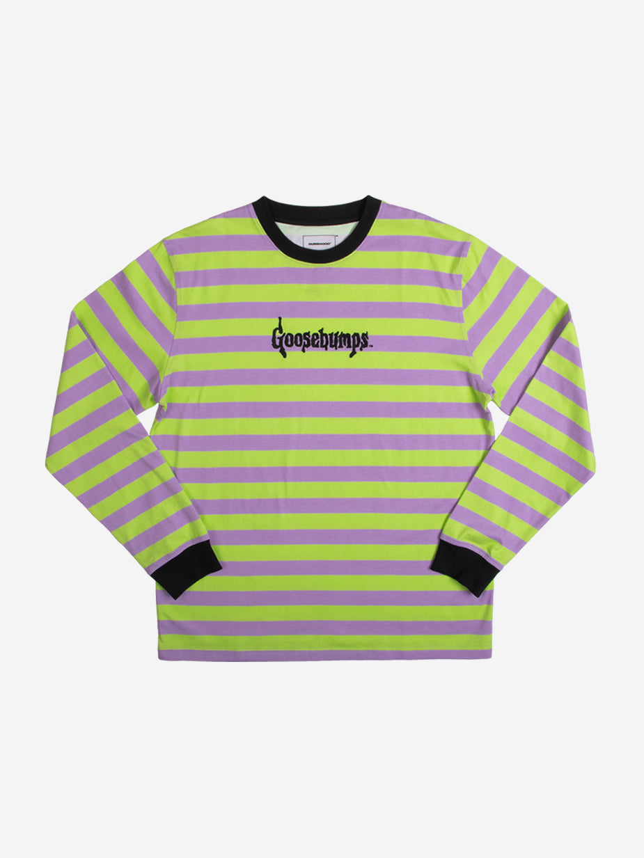 Embroidered Logo Striped Long Sleeve
