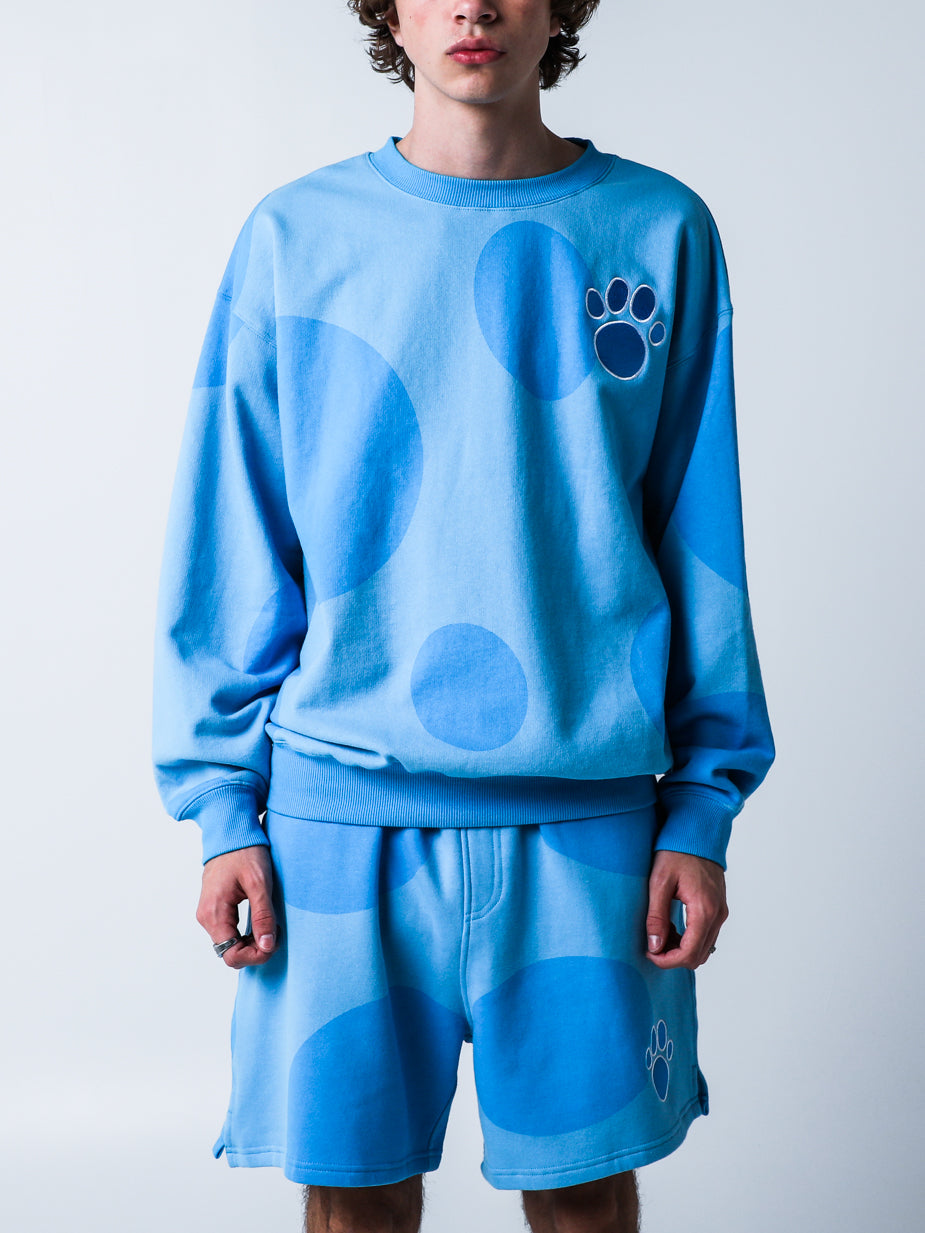 Blue Spot Crew Neck Sweatshirt