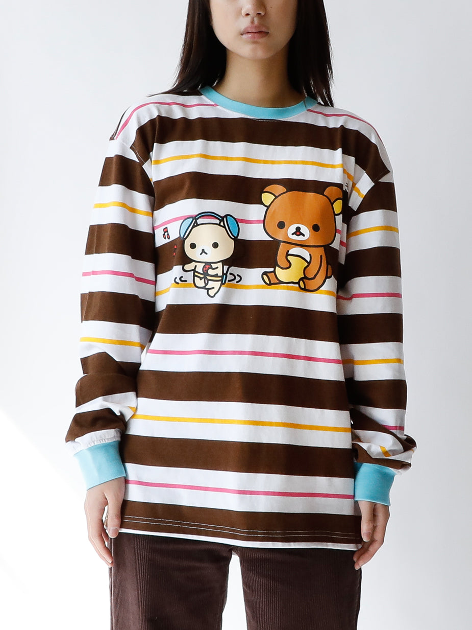 Rilakkuma & Korilakkuma Striped Long Sleeve