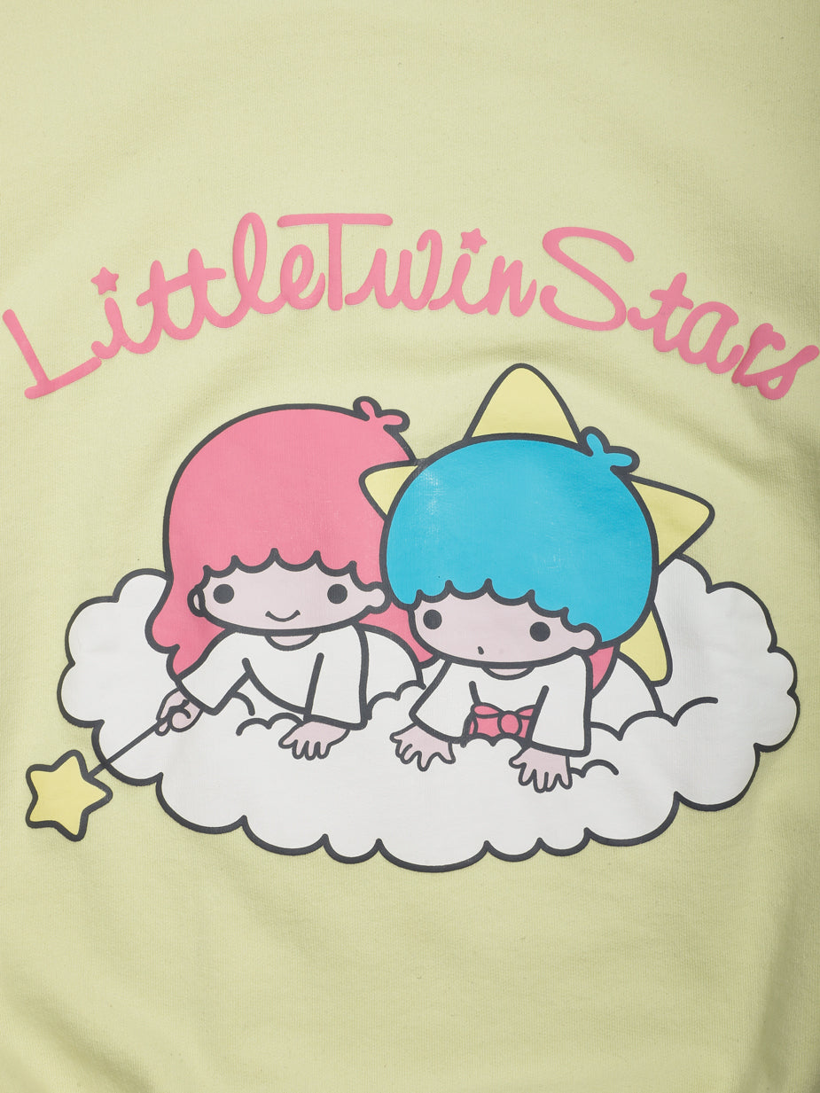 Little Twin Stars Puff Print Crew Neck Sweatshirt