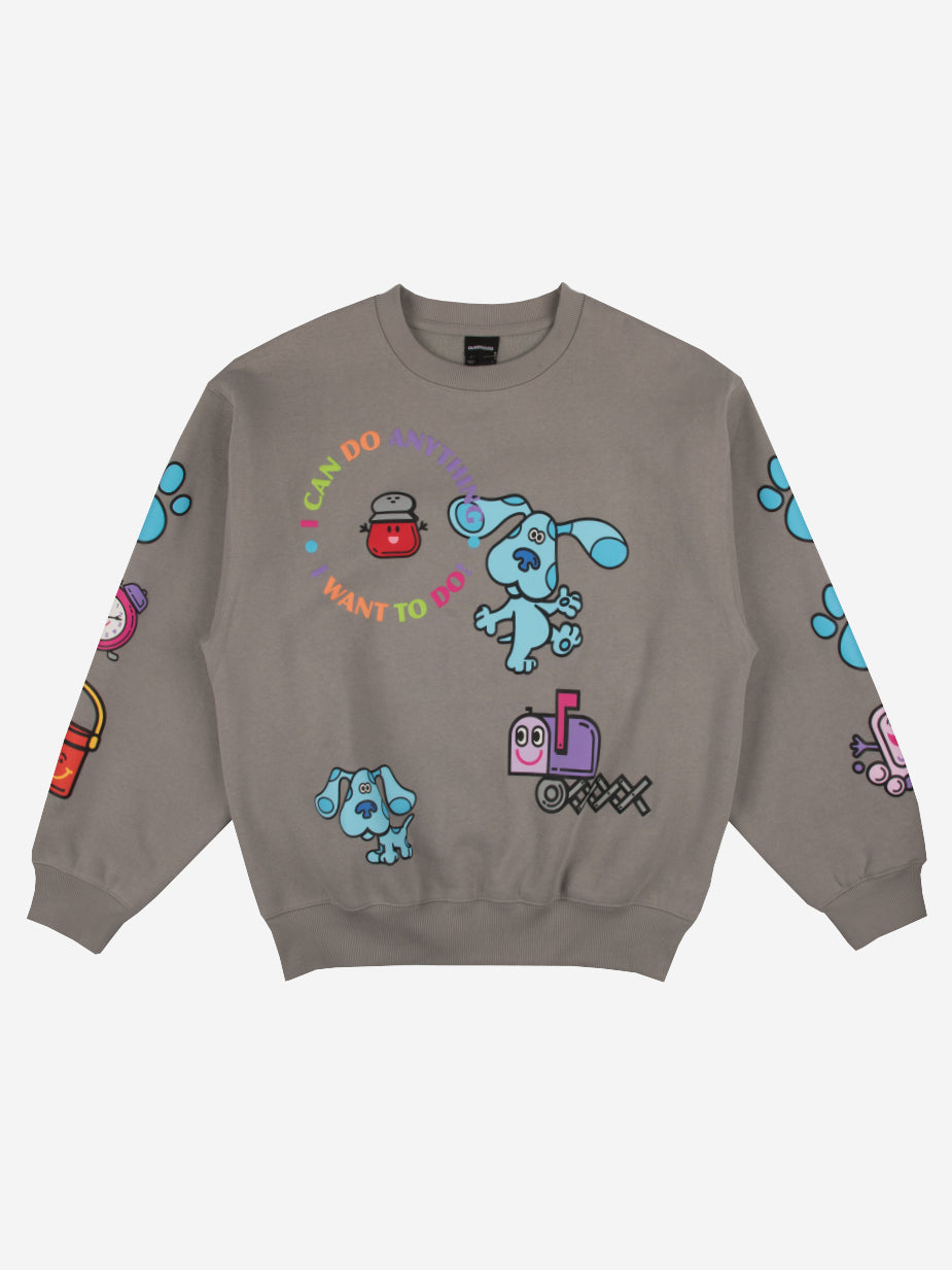 Puff Print Crew Neck Sweatshirt