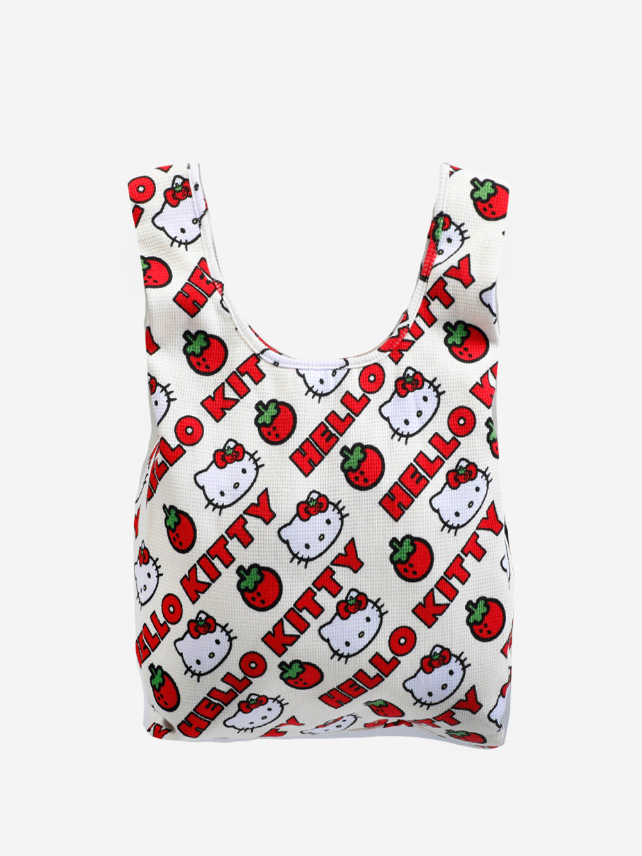 Hello Kitty Strawberries Waffle Shopper Tote
